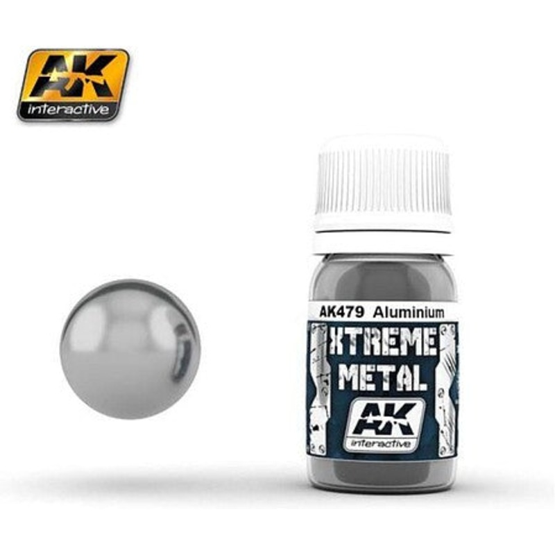AK Interactive Xtreme Metal White Aluminum Metallic Paint (30ml)   (AKI478)
