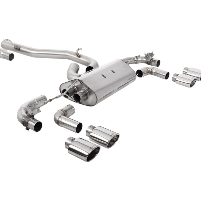 MILLTEK SSXVW643 Cat-Back Exhaust, 3.15″ (Polished Ovals) for VW Golf R (MK7.5)