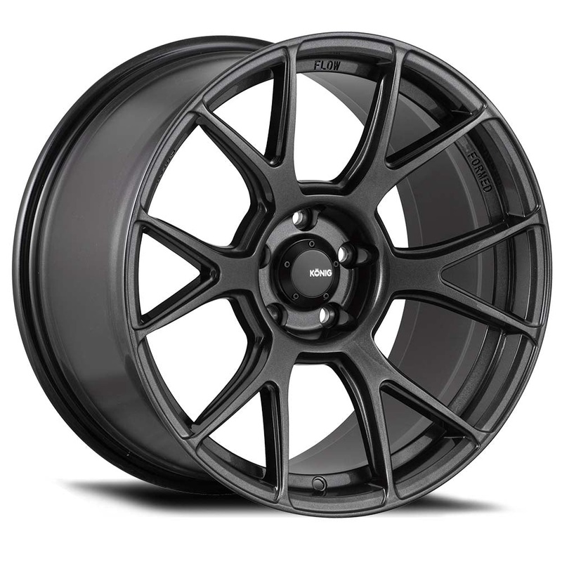 17×8 Konig Ampliform Dark Metallic Graphite 5×114.3 5×4.5 ET40 Wheel Rim