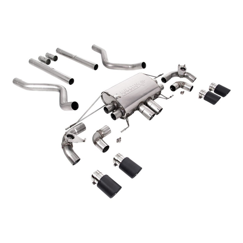 MILLTEK SSXLR119 Filter-Back Exhaust, 2.76″ (Carbon JET-90 Trims) for LAND ROVER Defender 90 P525 OPF/GPF 2021-