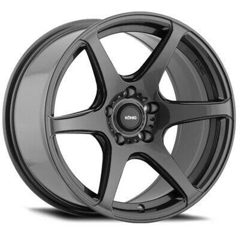 17×8 Konig Tandem Gloss Graphite 5×114.3 5×4.5 ET35 Wheel Rim