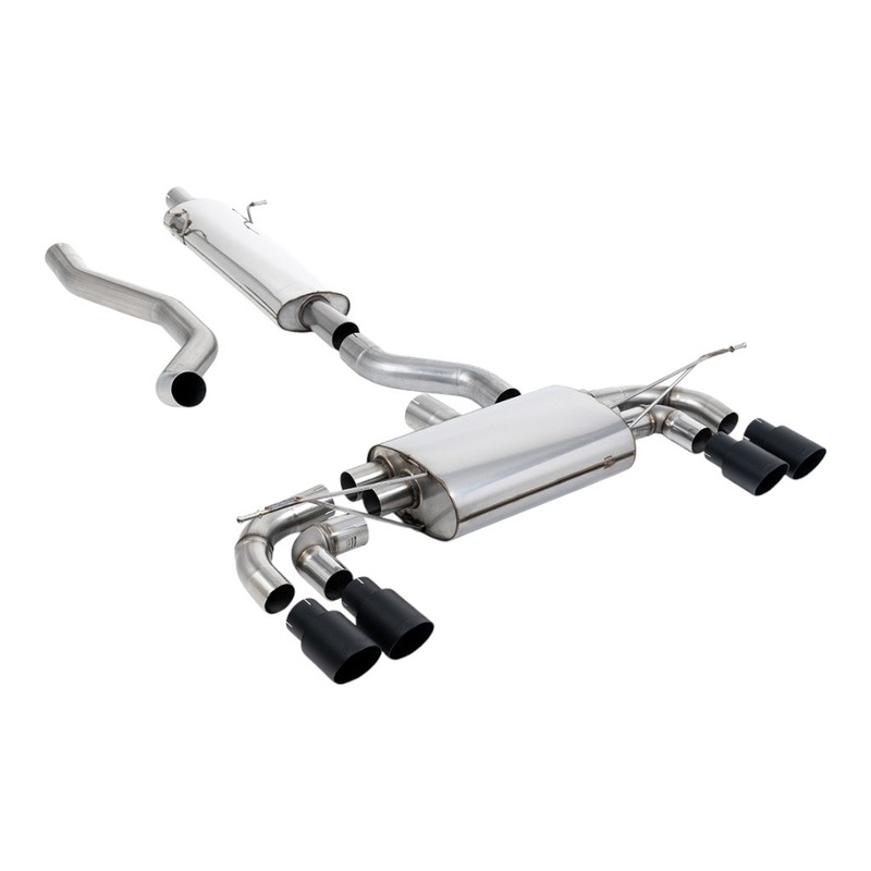 MILLTEK SSXLR215 Filter-Back Exhaust, 3″ (Black GT-90 Trims) for LAND ROVER Defender 130 P300 / P400e 2023-