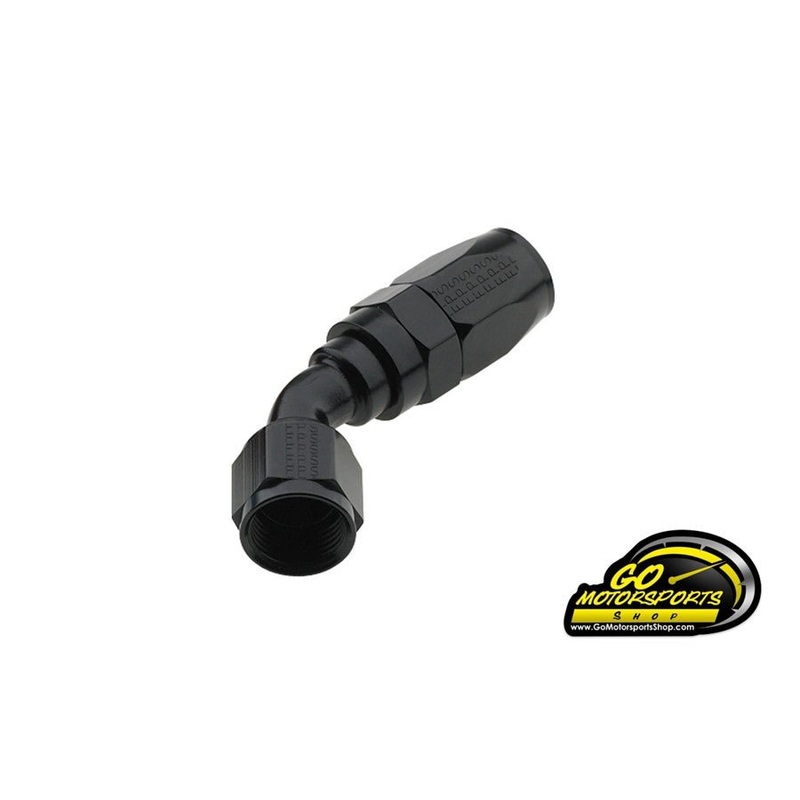 -6AN 45 Degree Fitting Pro Flow (Black)