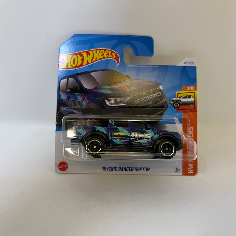 ’19 Ford Ranger Raptor #43 * Blue * 2024 Hot Wheels Case G Short Card