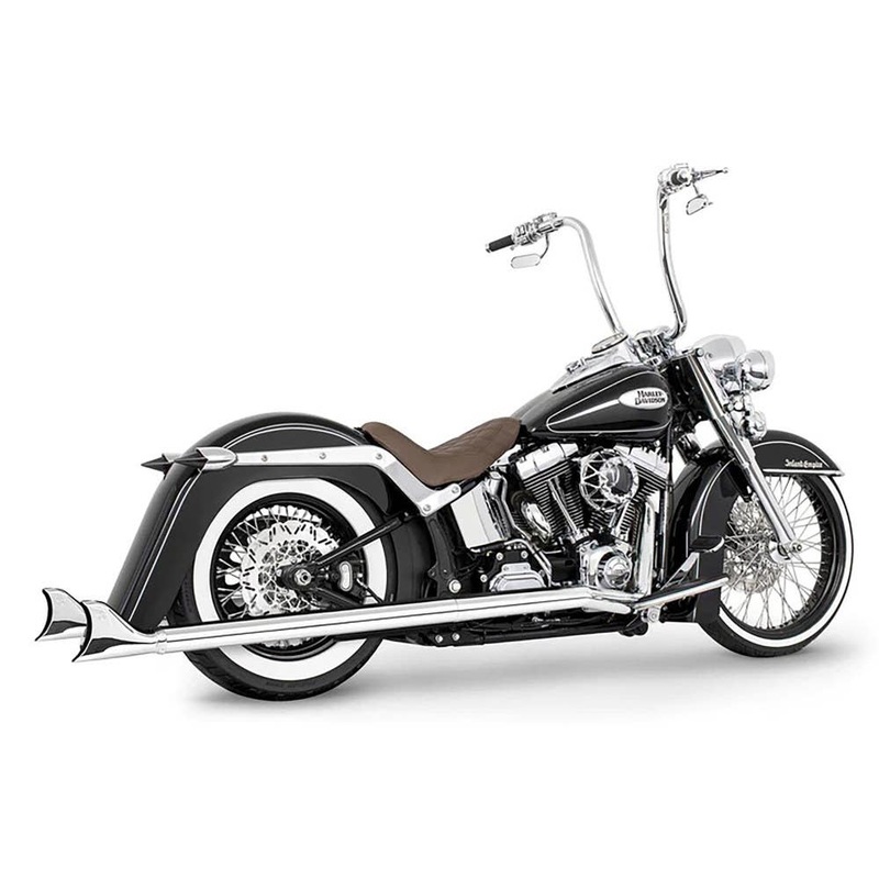 39in. Replacement SharkTail Muffer Set – Chrome. Only Fits Softail 1997-2017 Running Freedom SharkTail Exhaust Systems.