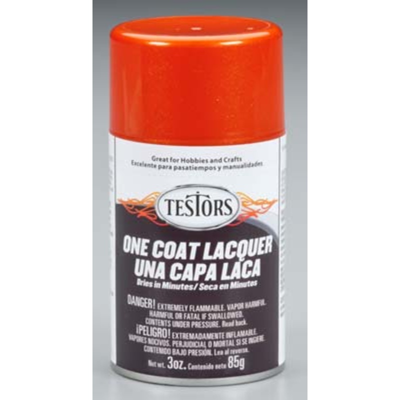 Testors Lacq Spray Flaming Orange 3 oz  (TES1840MT)