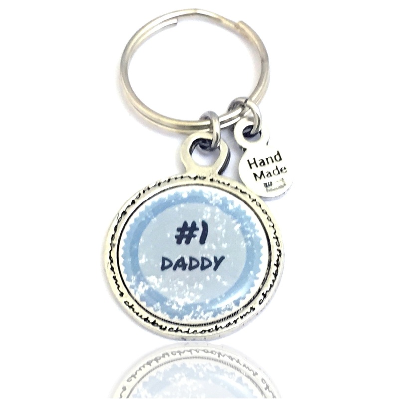 #1 Daddy Framed Resin Key Chain