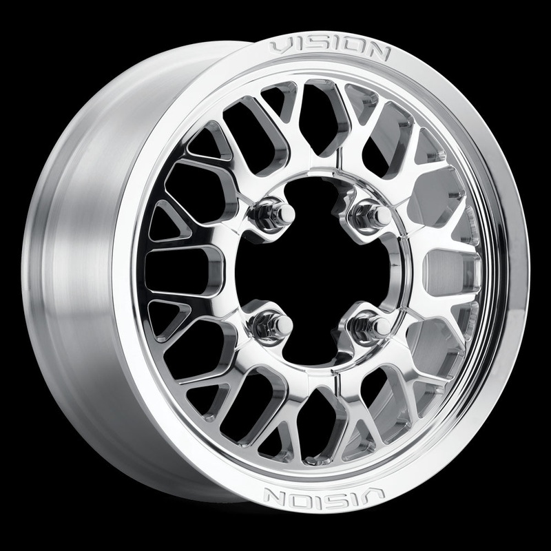 15X10 Vision Storm Polished 4×136 ET0 Wheel Rim