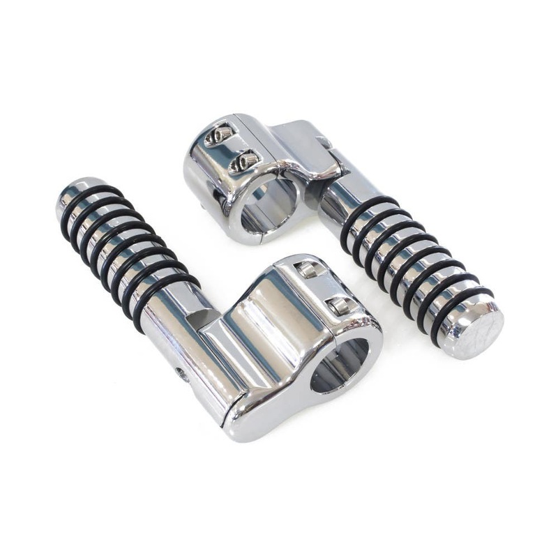 1-1/4in. Clamp On Linbar Highway Pegs – Chrome.