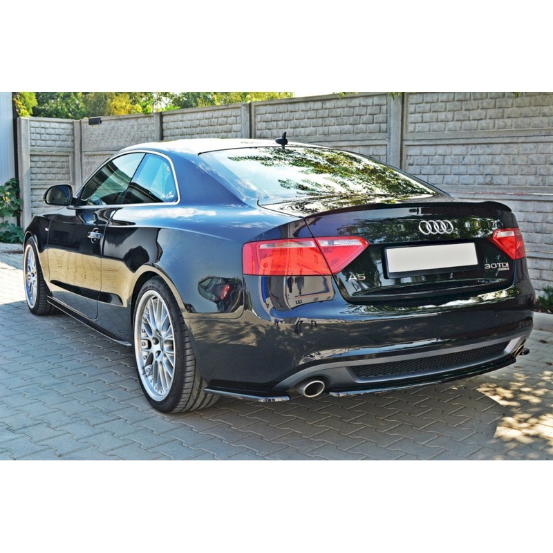 Maxton Design – CENTRAL REAR SPLITTER AUDI A5 S-LINE 8T COUPE / SPORTBACK (WITHOUT A VERTICAL BAR)