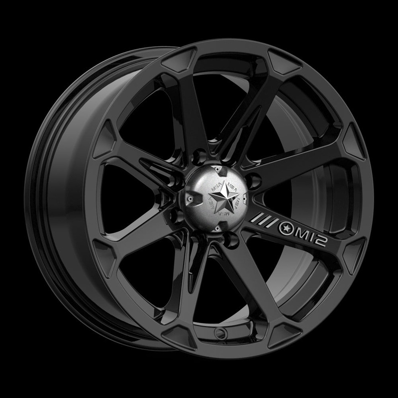 14X7 MSA OFFROAD WHEELS M12 DIESEL Gloss Black 4X137 ET10 wheel/rim