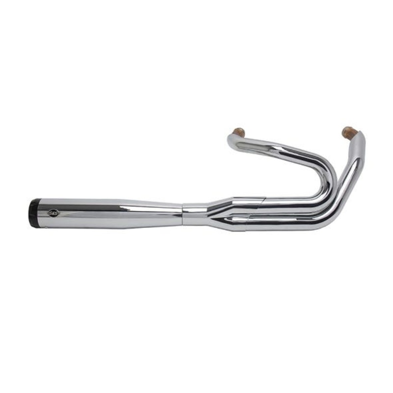 2-into-1 SuperStreet Exhaust – Chrome with Black End Cap. Fits Breakout & Fat Boy 2018up & FXDR 2019up.