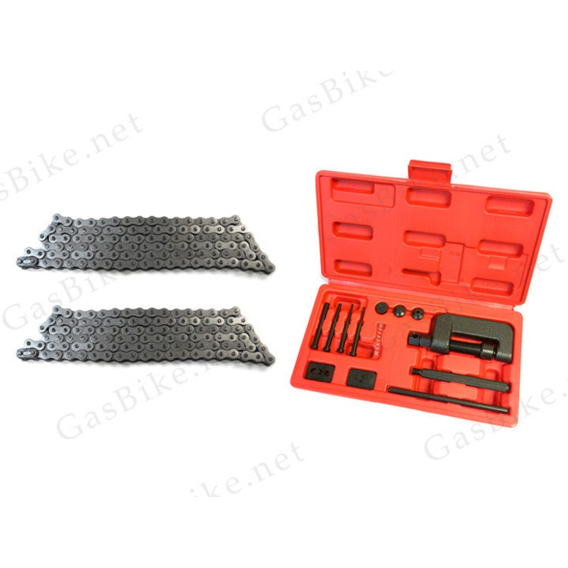 #415 Heavy Duty Bike Chain (2x) and Chain Breaker Combo