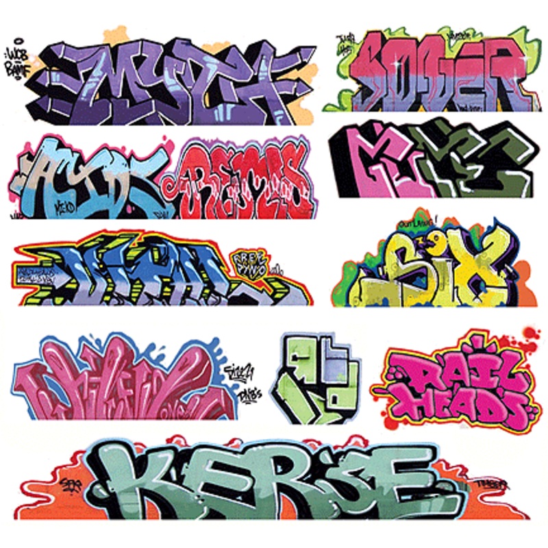 Blair Line Graffiti Decals Mega #8 (10) (184-1257)