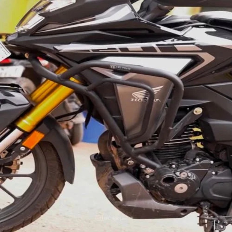 ADV CRASH GUARD WITH 2 METAL SLIDER FOR CB 200 X Black matt – SB 686 / Ht Exhaust