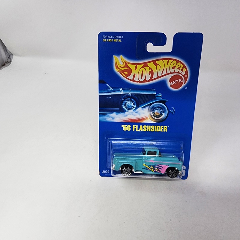’56 Flashsider #136 * Aqua * Hot Wheels Blue Card