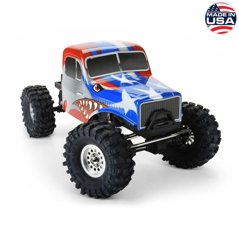 1/10 Limited Edition Pre-Cut/Pre-Painted Comp Wagon Cab-Only Body 12.3″ (313mm) Wheelbase Crawlers, Stars and Stripes