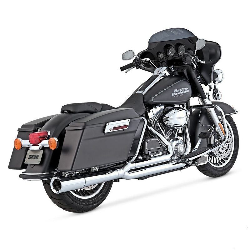 V17557 CHROME PRO PIPE 2-INTO-1 EXHAUST SYSTEM FOR TOURING 99-08