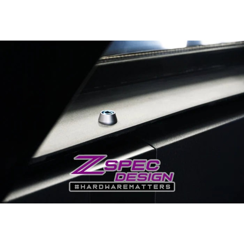 ZSPEC DESIGN INTERIOR DRESS-UP FASTENER KIT FOR 21+ FORD BRONCO 2.7L, TITANIUM & BILLET Black w/ Blue