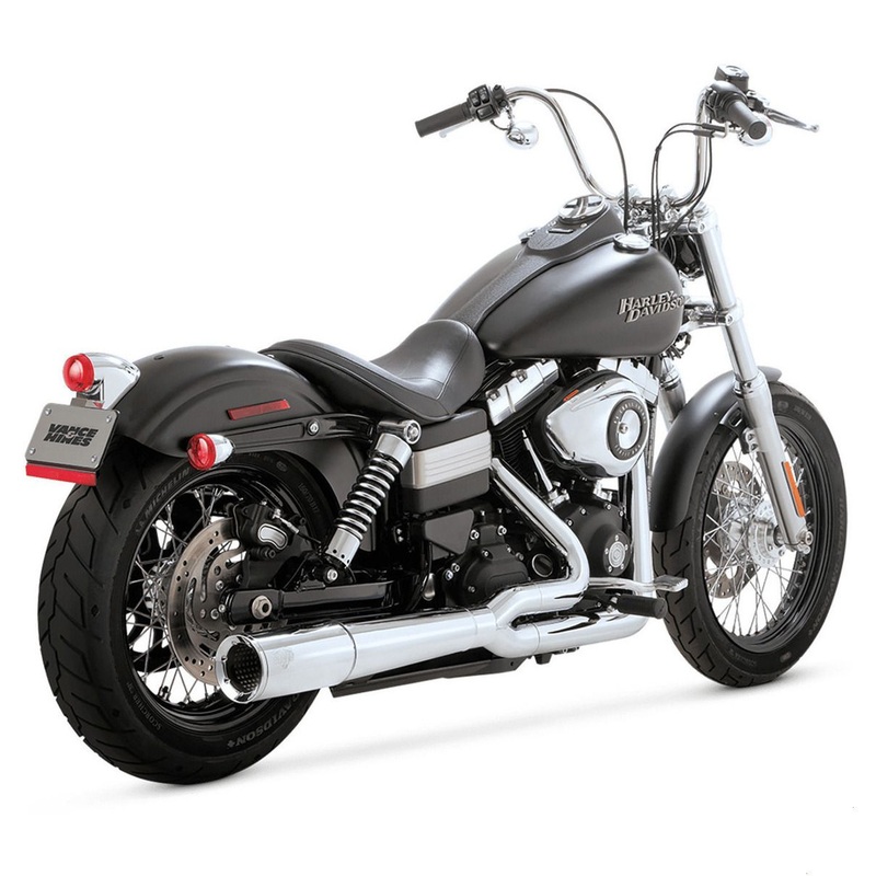 V17569 CHROME PRO PIPE 2-INTO-1 EXHAUST SYSTEM FOR 12-17 FXD
