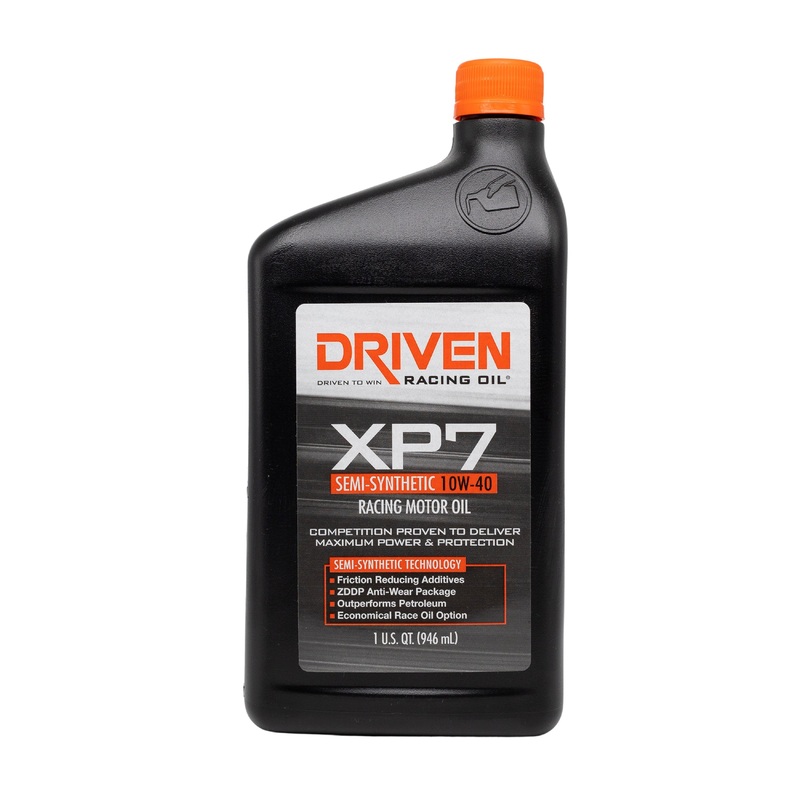 XP7 10W-40 Semi-Synthetic Racing Oil, Quart