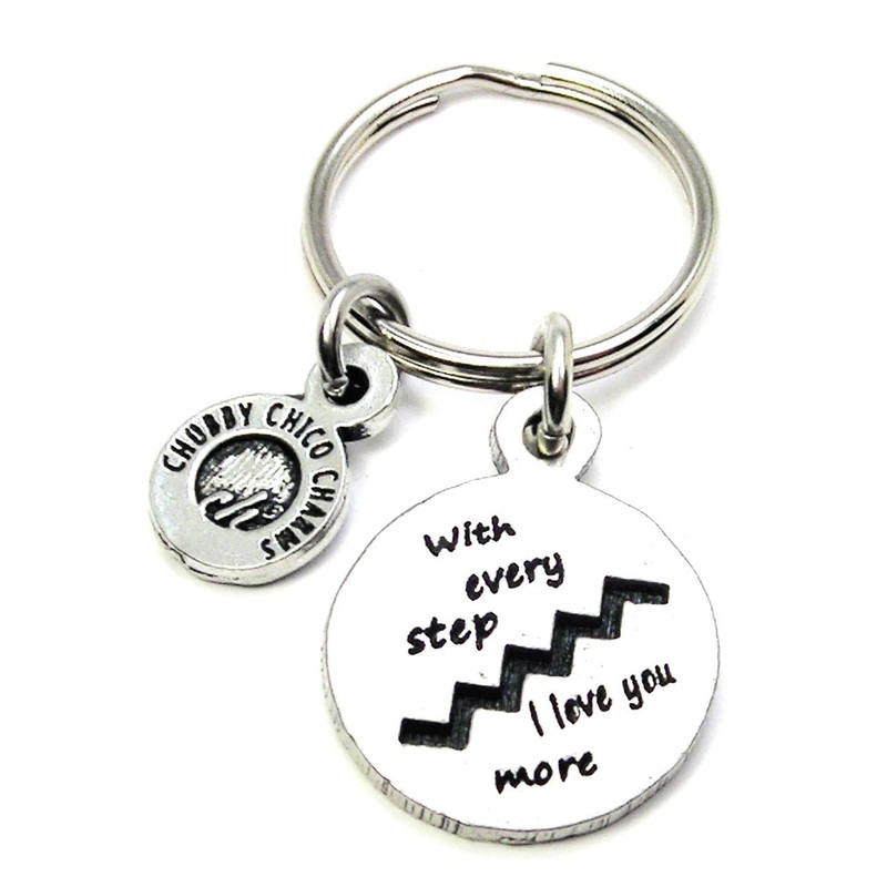 With Every Step I Love You More Key Chain