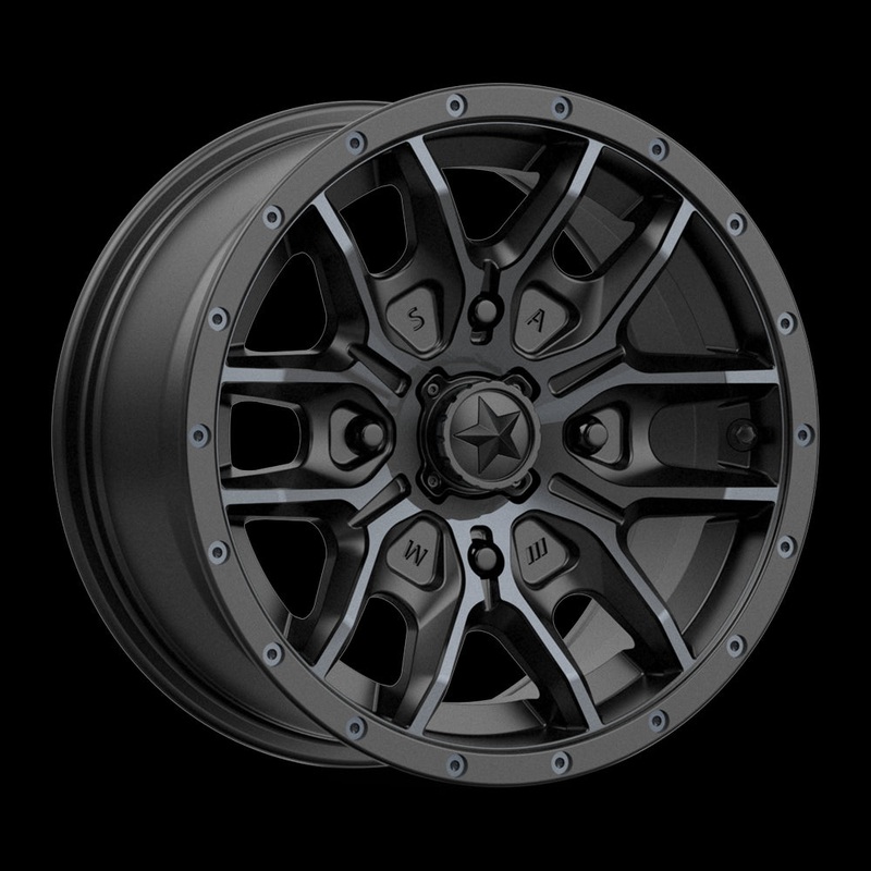 14X7 MSA OFFROAD WHEELS M43 FANG S-BLK TTCC 4X156 ET10 wheel/rim