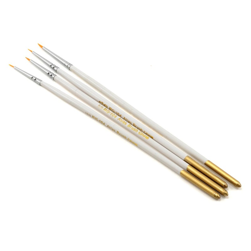 Atlas Brush Taklon Spotter Detail Brush Set (4)  (ABSRG-104)