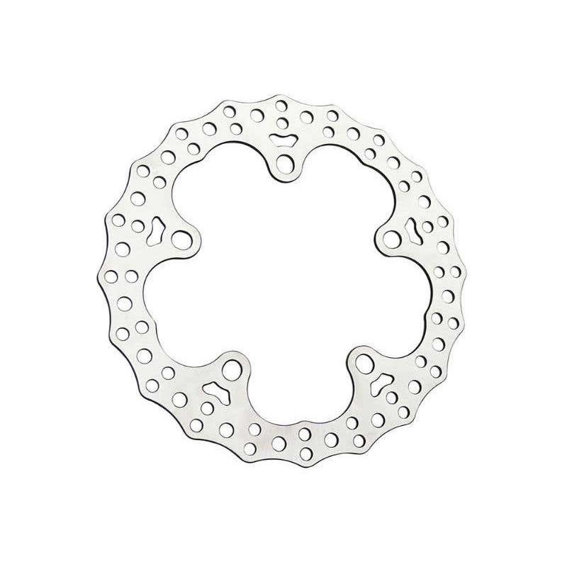 12.6in. Front Jagged Disc Rotor – Stainless Steel. Fits Touring 2024up with OEM Wheel and Spoke Mounted 320mm Rotors.