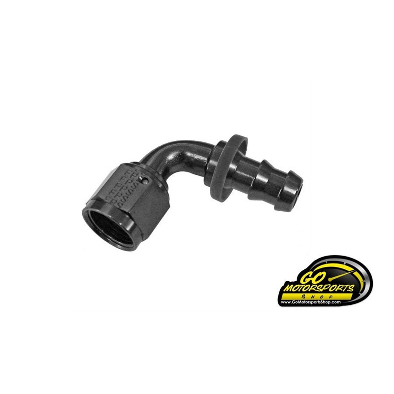 -8AN 90 Degree Pushlock Fitting (Blue or Black) Blue