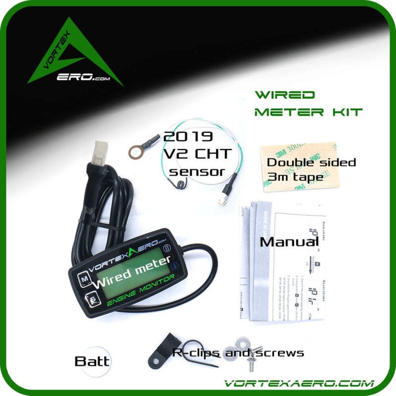 Wired Meter CHT/RPM/HOUR Engine Monitor